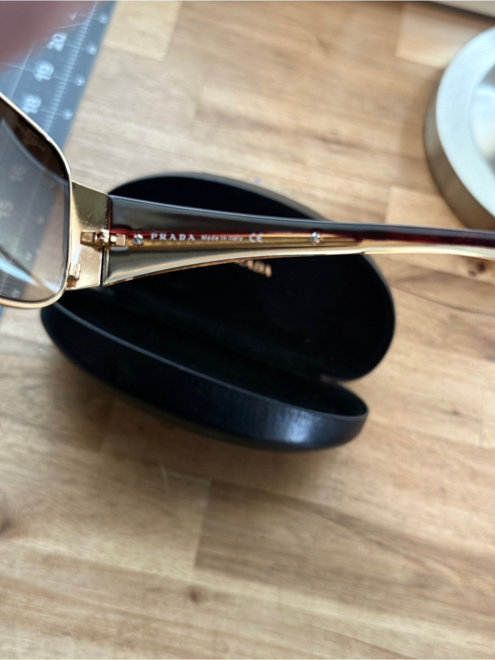 Vintage Prada Oversized Aviator Wrap Sunglasses - Picture 4 of 9